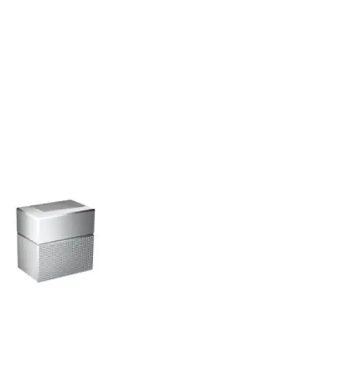 Edge Absperrventil in Chrom-Optik, Unterputzmontage, schlichtes Design. Produkt von AXOR, geeignet für Badezimmerinstallationen.